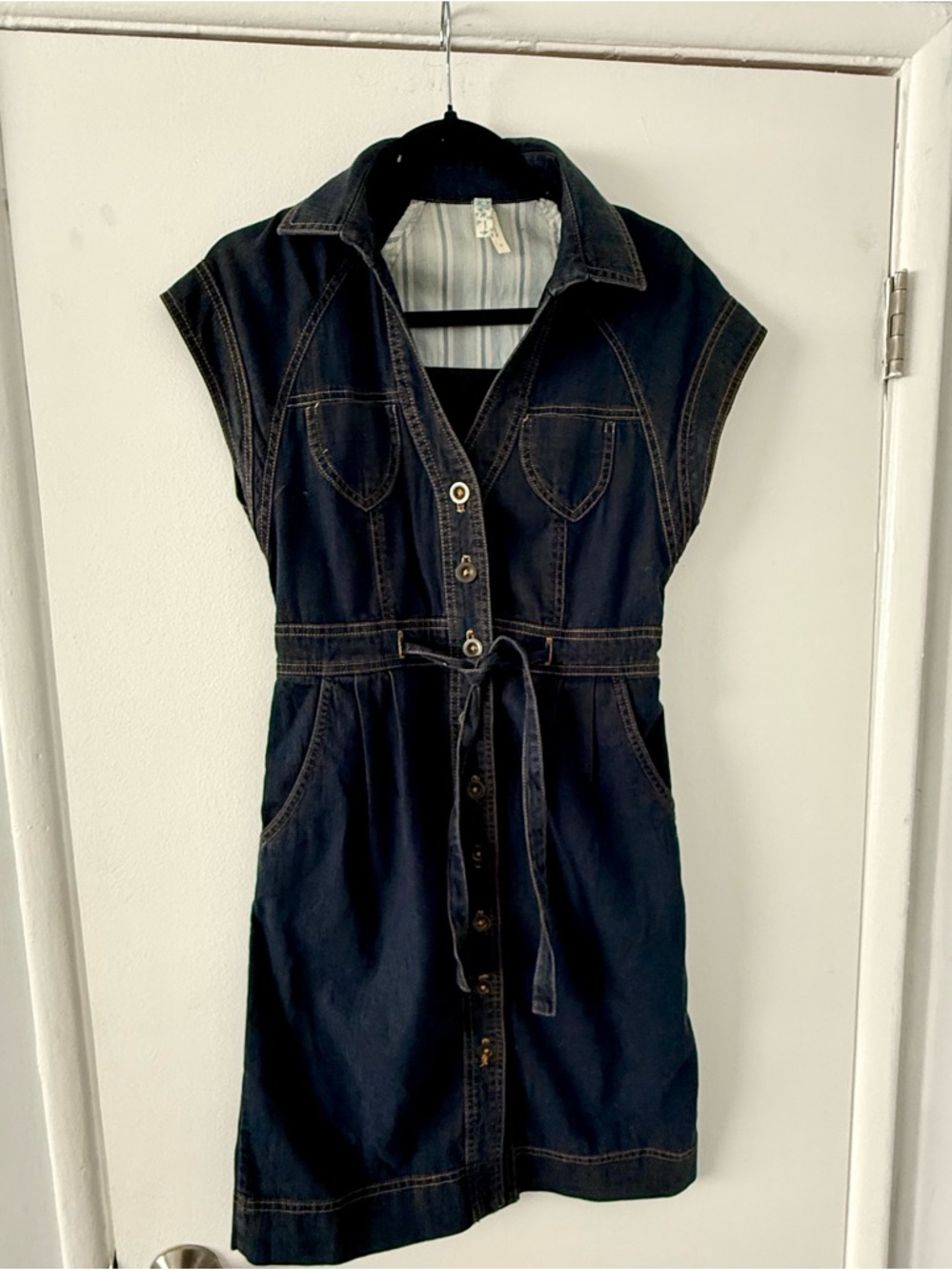 Anthropologie Denim Button-Down Dress